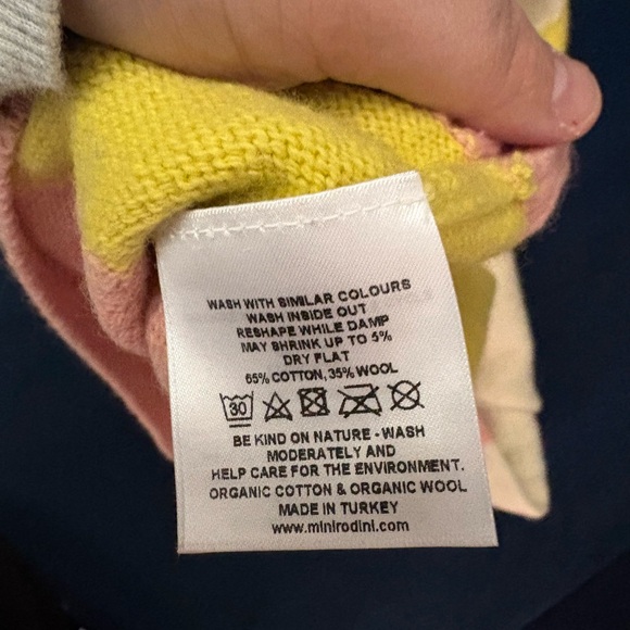 Mini Rodini Panda Patch Colorblock Sweater 116 - Picture 3 of 4